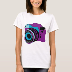 Flippige Kameragraphikillustration T-Shirt