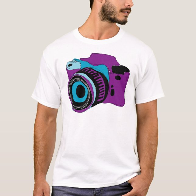 Flippige Kameragraphikillustration T-Shirt (Vorderseite)