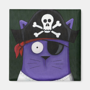 Flippige Katzen… Cap'n Katzen-Spatzen-Magnet Magnet