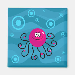 Flippige Krake Magnet