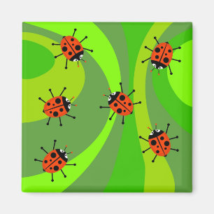 Flippige Marienkäfer Magnet