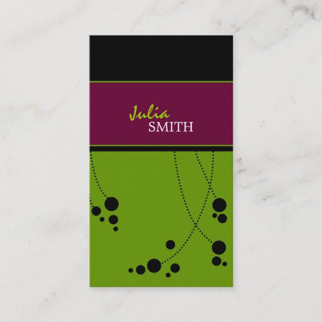 Flippige Punkt-Visitenkarten Visitenkarte (Vorderseite)