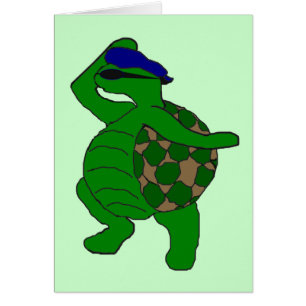 Flippige Schildkröte-leere Karte