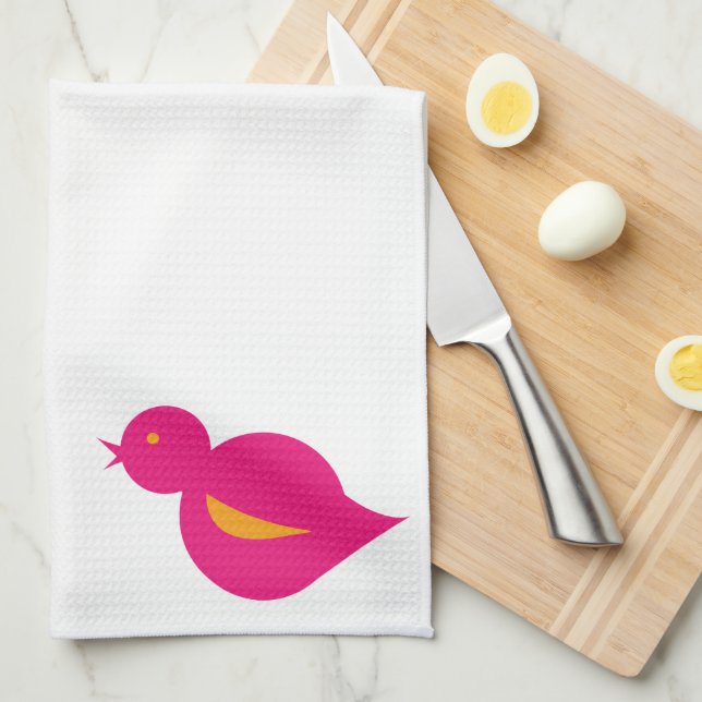 Flippige Vogel Dishtowel Reihe -3 Geschirrtuch (Viertel Falte)