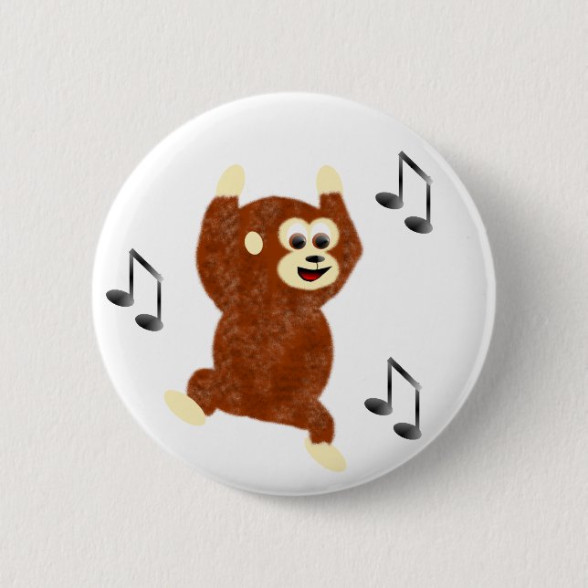 Flippiger Affe Button (Vorderseite)