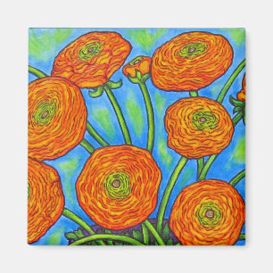 Flippiger Blumenranunculus-Magnet Magnet