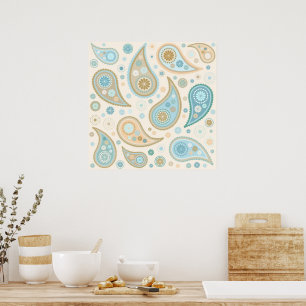 Flippiger Druck Paisleys Poster