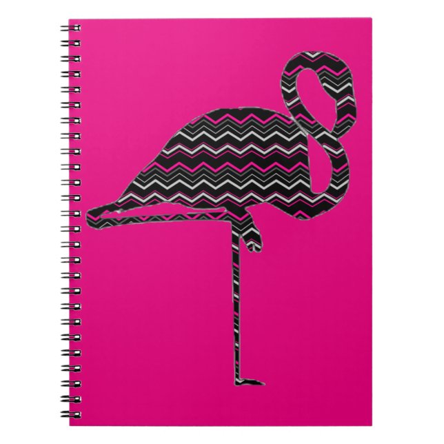 Flippiger Flamingo Notizblock (Vorderseite)