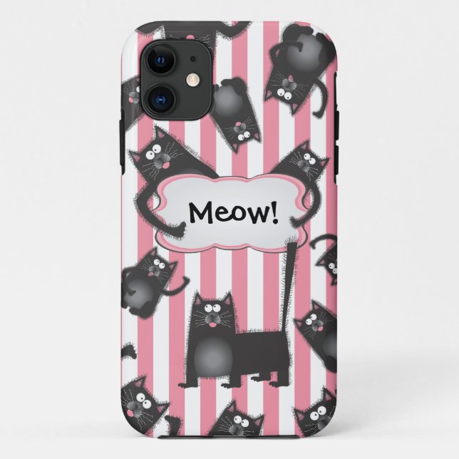 Flippiger flockiger Fall der Miezekatze-Katze Case-Mate iPhone Hülle (Rückseite)