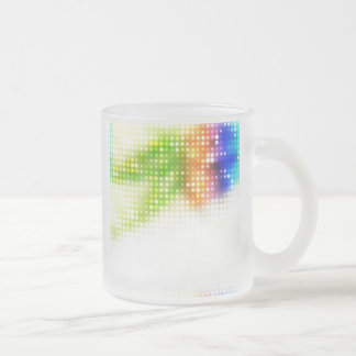 Flippiger Regenbogen punktiert Halbtonbild Mattglastasse