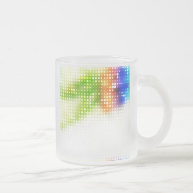Flippiger Regenbogen punktiert Halbtonbild Mattglastasse (Rechts)