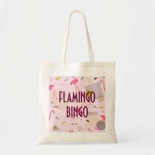 Flippiger rosa Flamingo-Bingo-Entwurf Tragetasche