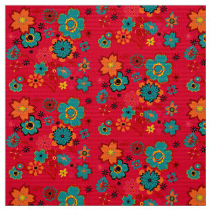 Flippiges Blumenmuster Stoff
