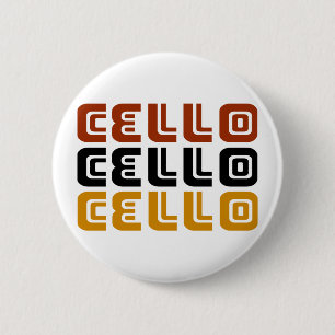 Flippiges Cello-Trio-Geschenk Button