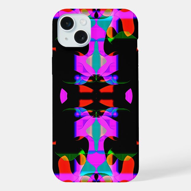 Flippiges cooles buntes Top Design für iPhone Hülle (Rückseite)