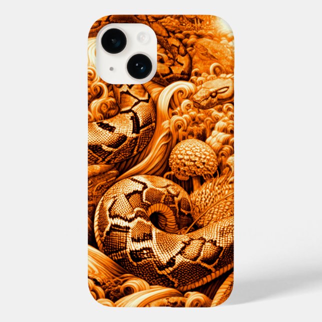 Flippiges cooles Snake Top Design für Case-Mate iPhone Hülle (Rückseite)