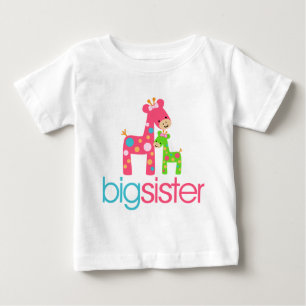 Flippiges Giraffen-große Schwester-T-Shirt Baby T-shirt