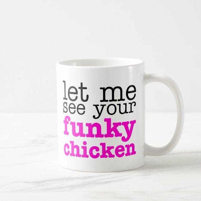 Flippiges Huhn-Rosa Kaffeetasse (Rechts)