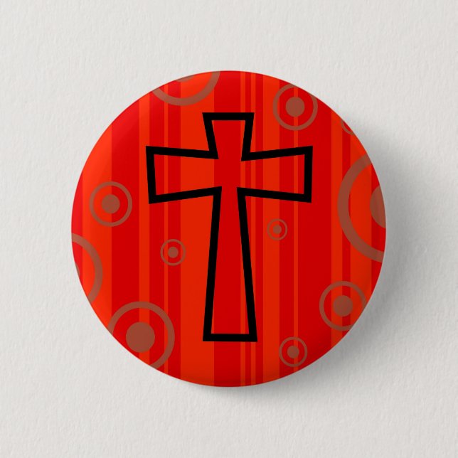 Flippiges Kreuz Button (Vorderseite)