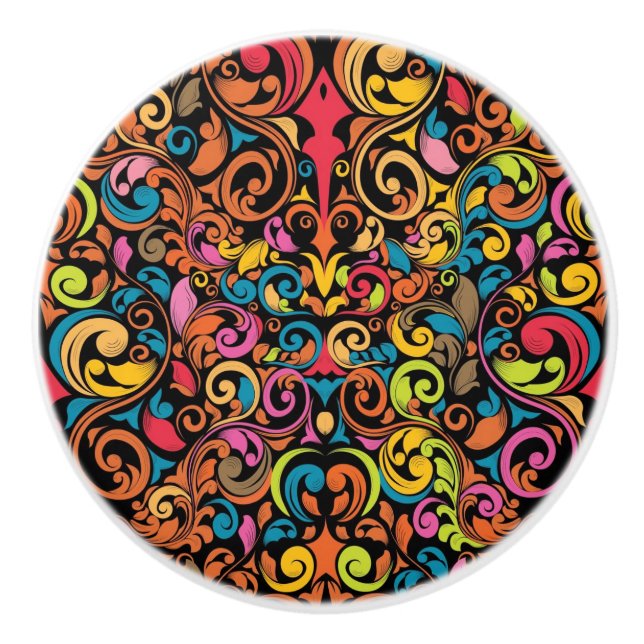 Flippiges Muster Keramikknauf (Vorderseite)