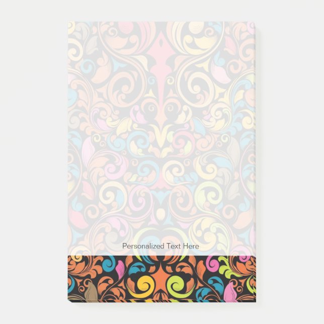 Flippiges Muster Post-it Klebezettel (Vorderseite)