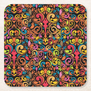 Flippiges Muster Rechteckiger Pappuntersetzer