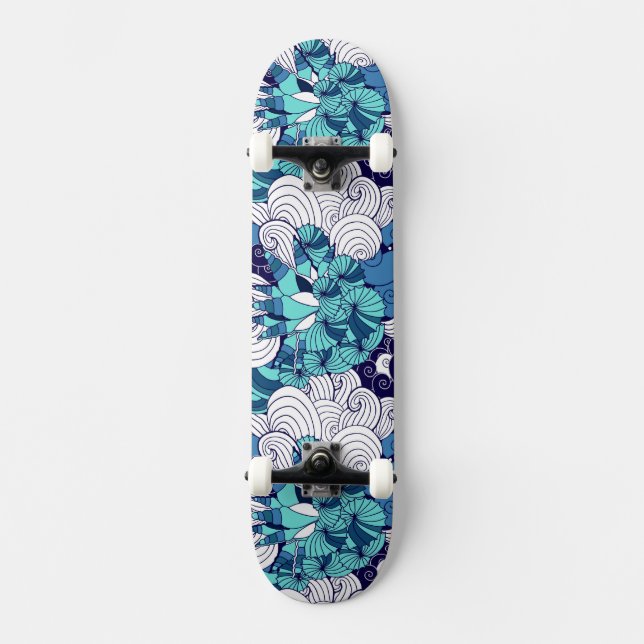 Flippiges Seashell-Muster Skateboard (Vorderseite)