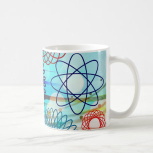 Flippiges Spirograph-geometrisches Muster-blauer Tasse