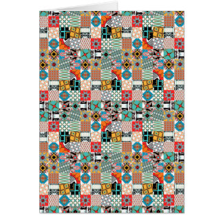 Flippiges Stammes- Patchwork-geometrisches Muster