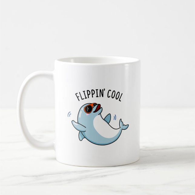 Flippin Cool Funny Dolphin Pub Kaffeetasse (Links)