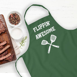 Flippin Phantastisch Funny Hunter Green Grilling Schürze