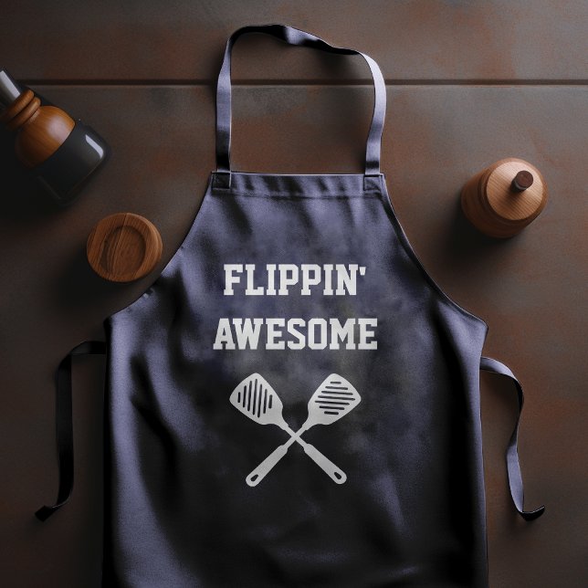 Flippin Phantastisch Spatula Funny Navy Blue Grill Schürze (Von Creator hochgeladen)