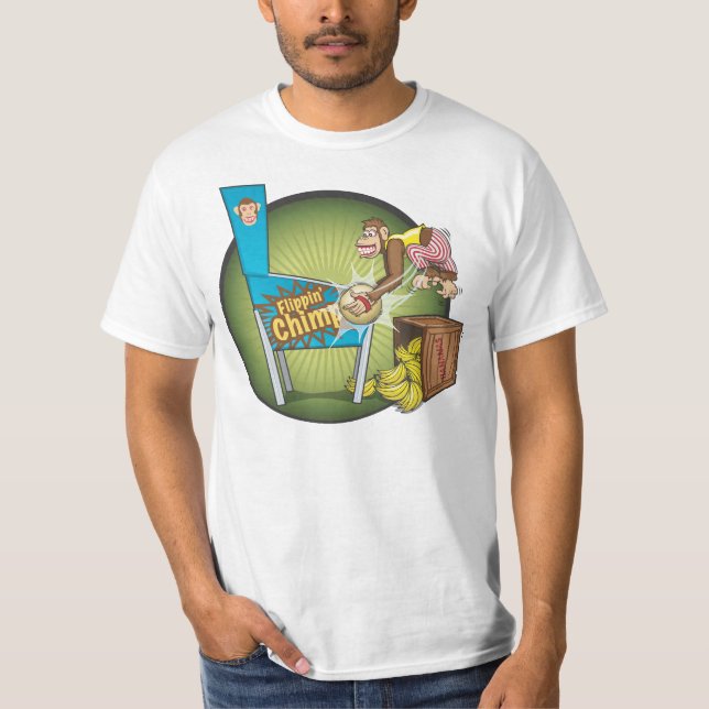 Flippin Schimpanse-Flipperautomat-T - Shirt (Vorderseite)