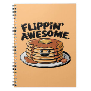 Flippins Phantastisches Pancake Stack Funny Breakf Notizblock