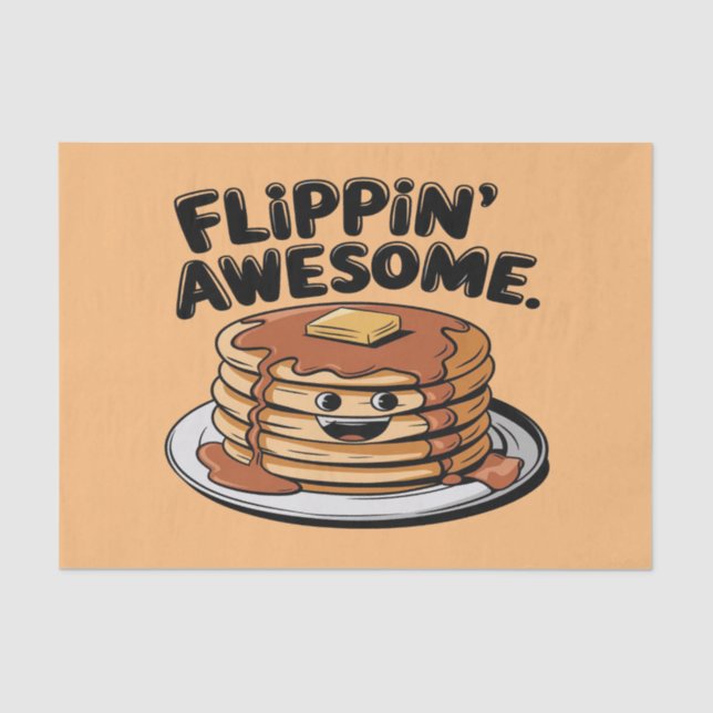 Flippins Phantastisches Pancake Stack Funny Breakf Seidenpapier (Vorderseite)