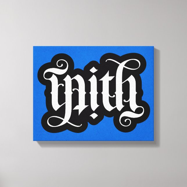 FlipScript Ambigram Wrapped Canvas Leinwanddruck (Vorderseite)