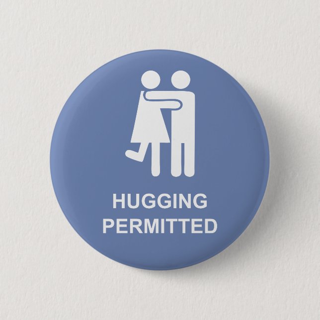 Flirt Abzeichen HUGGING obligatorisch Button (Vorderseite)