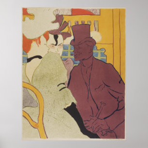 Flirt Art Nouveau Poster von Toulouse-Lautrec