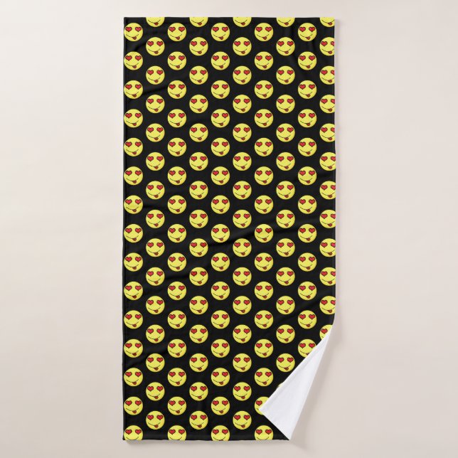 Flirt Emoji Badehandtuch (Badehandtuch)