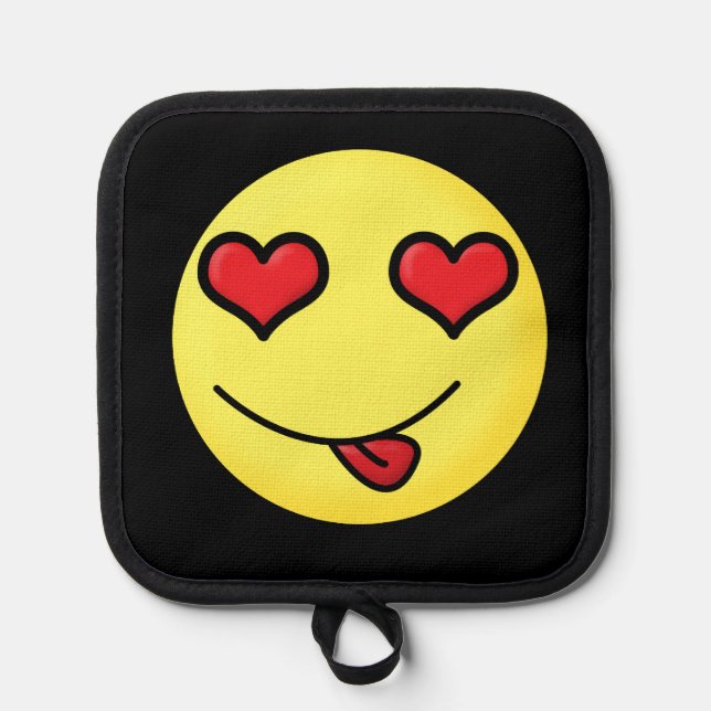 Flirt Emoji Topflappen (Vorderseite)