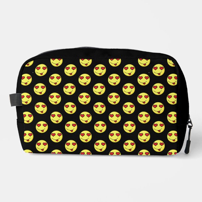 Flirt Emoji Waschbeutel (Vorderseite)
