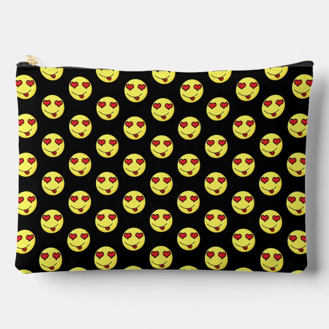 Flirt Emoji Zubehörtasche (Vorderseite)