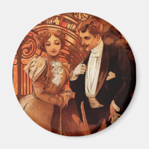 Flirt-Magnet Alphonse Mucha Magnet