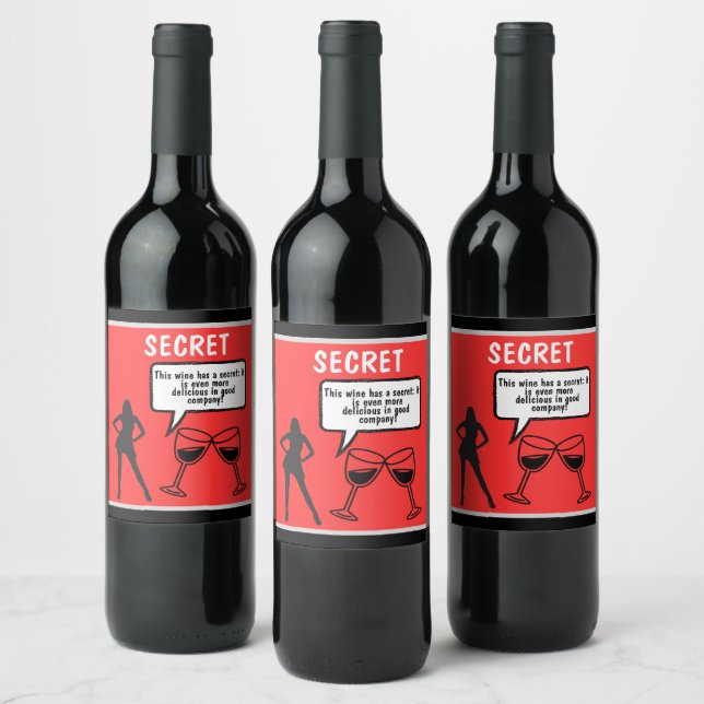 Flirt Over Wine with Custom Labels! Weinetikett (Flaschen)