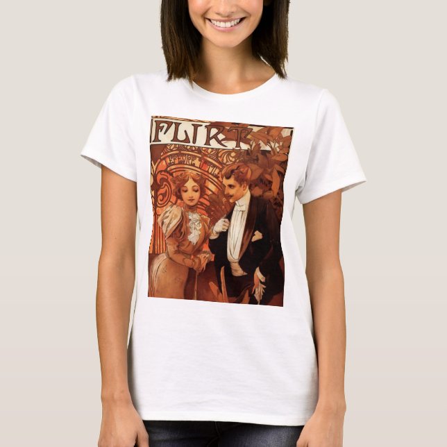 Flirt-T - Shirt Alphonse Mucha (Vorderseite)
