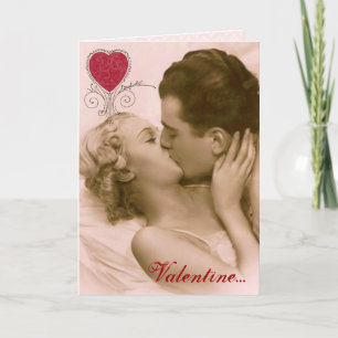 Flirtender Valentinstag für Verliebte Feiertagskarte