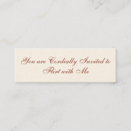 Flirtkarte Telefonnummerkarte