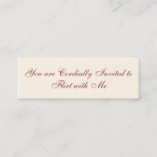 Flirtkarte Telefonnummerkarte