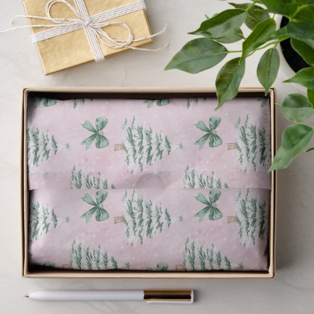Flirtrosa Weihnachtsbaum-Tissue-Papier Seidenpapier (Geschenk)