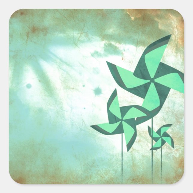 Flirtträume Quadratischer Aufkleber (Vorderseite)